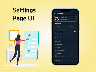 #DailyUI 007
Settings Page UI