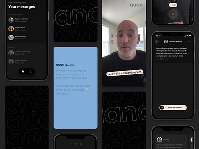 QUAN - Video Education Platform app branding design education iphone music ui