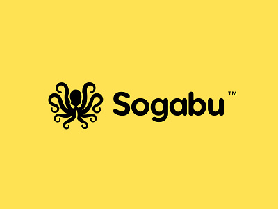 Sogabu Logo application brand branding design exploration gaming logo mobile octopus system typography