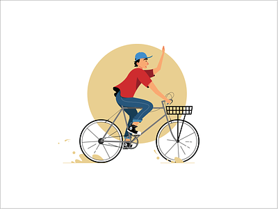 Let's cycling bicycle cycle cycling design illustration illustrator portfolio vector vector art vector illustration