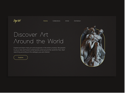 DigiArt Website art design figma graphic design portfolio ui ux website