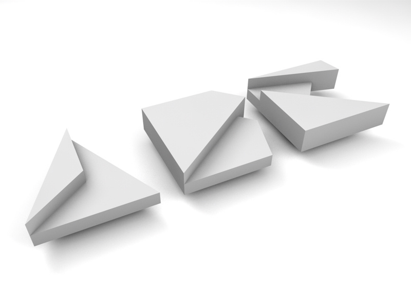 Abc Papercraft 3d lettering poly c4d paper modeling