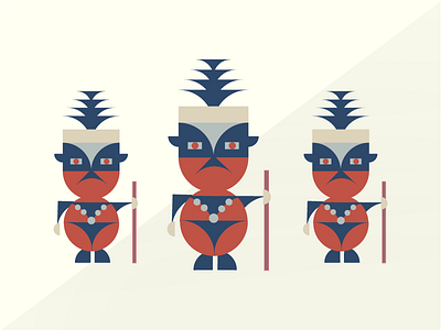 Tribe Throwback geometric illustration tribe tribesmen