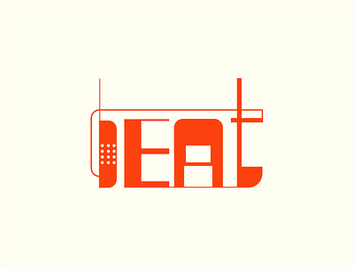 "Beat" Letter Form - Experiment art beat form illustrator type