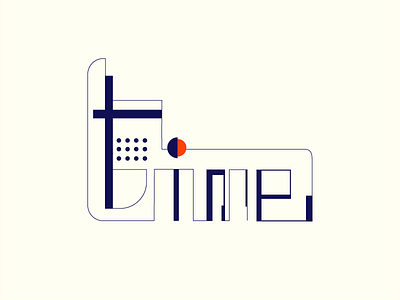 Experimenting: Time experimental geometric illustration line monoline time type typography