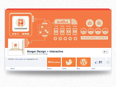 Customized Facebook Cover Design facebook cover profile design custom machine vintage vector illustrator photoshop branding control panel computer gauges meters switches lost type