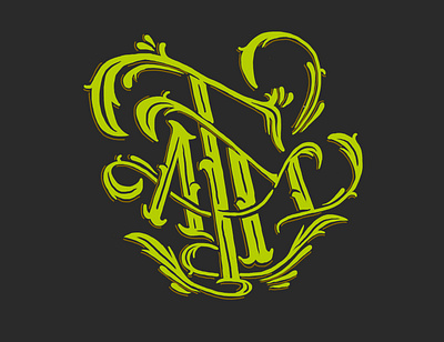 AFM initials Logo design branding design handlettering icon illustration illustrator lettering letteringdesign logo photoshop type typography vector workfromhome