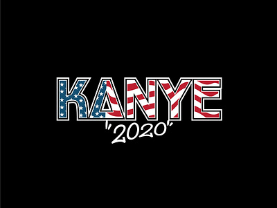 KANYE 2020 american flag kanye west kanye2020 tshirtdesign typography typography design typography logo