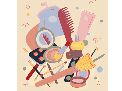 cosmetics design flat illustration minimal vector