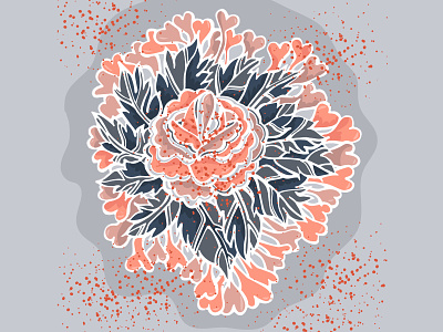 flowrer blossom design flat illustration minimal vector