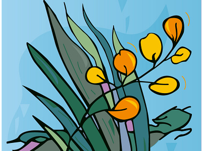 Illustrations with Plants cartoon design flat illustration line plants vector