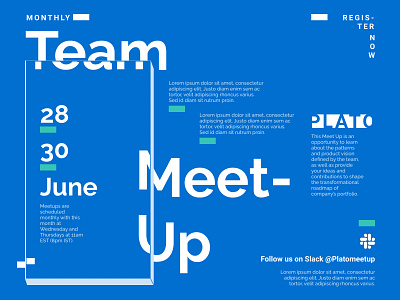 Meetup Flyer communication design deconstructivism graphicdesign poster design