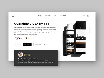 E-commerce Product Page beauty branding clean design ecommerce flat interface layout minimal modern redesign ui ux web website