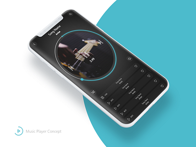 Music Player App - Concept design mobile mobile app mobile app design mobile design music music app music player