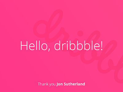 Hello, dribbble! dribbble hellodribbble invite