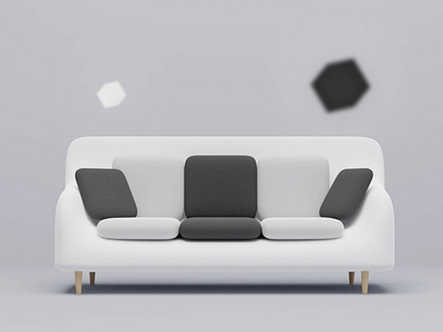 3D Sofa Minimalist 3d 3dblender 3ddesign 3dmodeling cleandesign dribbble furniture interiordesign minimalist popular sofa