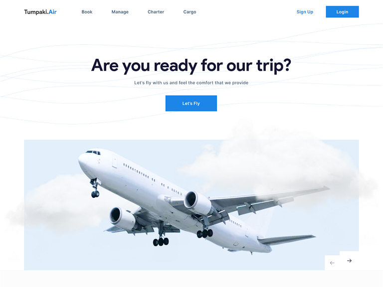Tumpaki.Air - Airlines Landing Page by Kurnia Majid for Keitoto on Dribbble