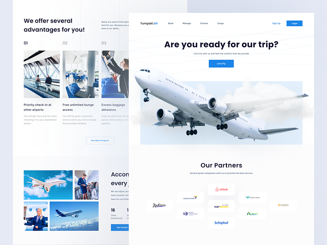 Tumpaki.Air - Airlines Landing Page by Kurnia Majid for Keitoto on Dribbble