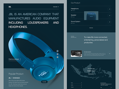 JBL Website - Product Showcase Landing Page