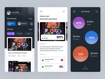 Barno - Project Management Mobile App app clean ui daily task design dribbble freelance freelancer kanban minimalist mobile app modern productivity project project management task task management time tracker to do list ui uiux