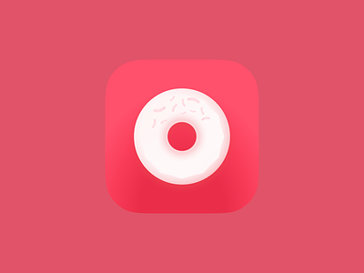 Donut App Icon app application delivery donut home icon ios menu mobile screen