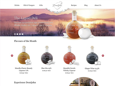 Demijohn - The Liquid Deli demijohn digital illustration minimalism ui web design