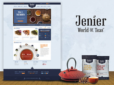 Jenier - World of Teas blue e commerce ecommerce indez jenier logo map portfolio tea ui web design world of teas