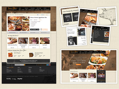 Simon Howie butcher chalkboard e commerce ecommerce meat paper simon howie texture ui web design web ui wood