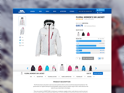 Trespass Product Page ecommerce indez retail trespass