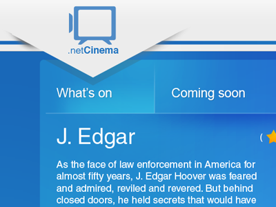 .net cinema header .net blue branding cinema film header navigation ui