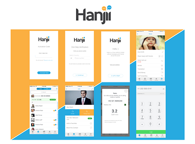 Hanjii - Mobile App app branding design flat design logo design mobile app mobile app design mobile ui