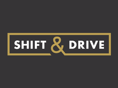 Shift & Drive ampersand brand cars identity logo