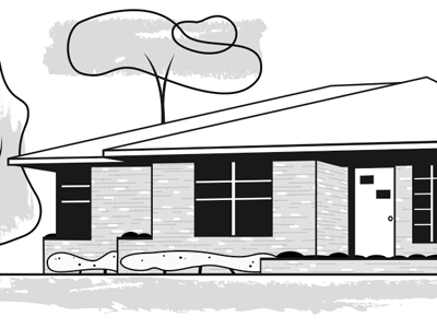 House architecture black house illustration white