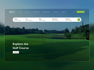 MyGolf Travel Web UI Design design golf product travel ui ux web