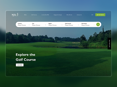 MyGolf Travel Web UI Design