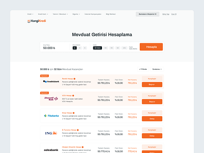 Hangi Kredi UI/UX Design clean design landing ui ux web
