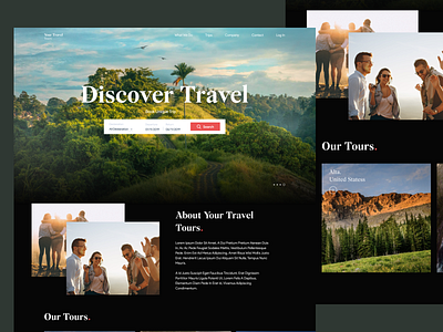 Discover Travel country design nature site travel ui