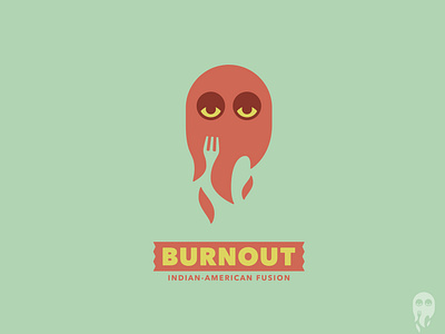 Burnout branding eat fire food food packaging fork ghost hungry identity indian food logo menu restaurant restaurant branding spicy