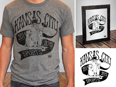 Kansas City Sports design hand lettering illustration kansas city lettering screen print sports tshirt typography