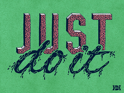 anddddd another JDI graphic art design drawing graphic design hand drawn type hand lettering illustration just do it lettering nike type typography