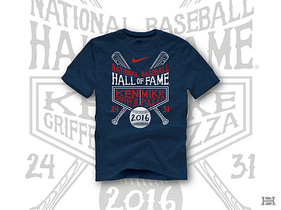 Baseball Hall of Fame apparel baseball bat griffey hall of fame mlb nike piazza typography