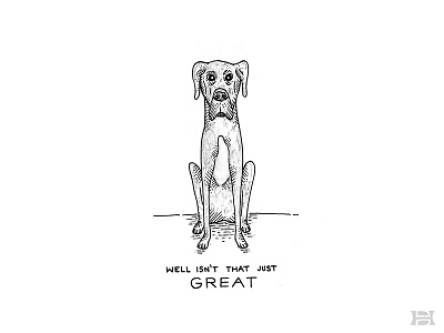 Great animal dog great dane illustration ink sketch stippling