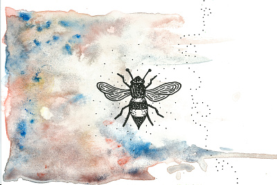 Beeeeee nice bee branding savethebees watercolor