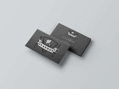 Logo for cafe black and white business card cafe graphic design ivanhoe knight logo photoshop