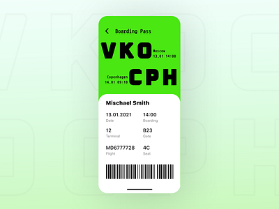 Mad777 03 / Boarding Pass airport app bhsadmad boarding pass fly mobile ui