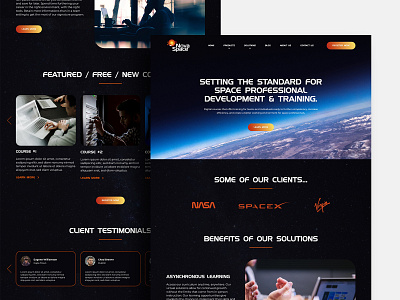 Nova Space website re-design layout adobe xd page layout space universe web design