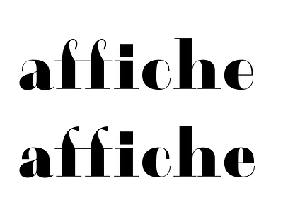strange/odd/weird alternates counters fat face modern face typography
