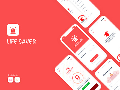 Life Saver App UI Design mobile design ux design