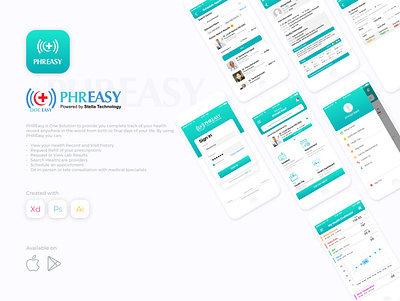 PHREasy Mobile App UI for local client dashboard design mobile design ux design web design wireframing