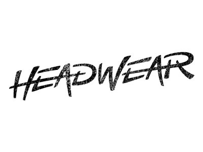 Headwear Text 2 custom headwear letters text type typography vector
